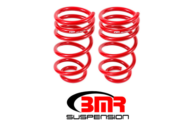 BMR 10-15 5th Gen Camaro V8 Rear Lowering Springs - Red - SP021R