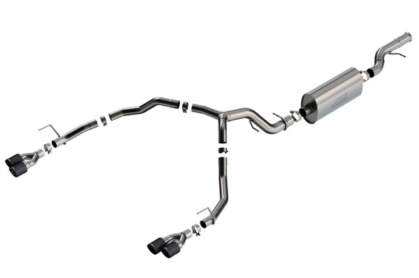 Borla 21-22 Chevrolet Tahoe 6.2L V8 2/4WD 4DR T-304 SS Touring Cat-Back Exhaust w/ Carbon Fiber Tips - 140858CF