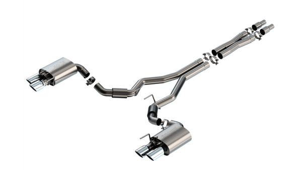 Borla 2024 Ford Mustang GT 5.0L V8 w/ Active Exhaust S-Type Cat-Back Exhaust System - 140962