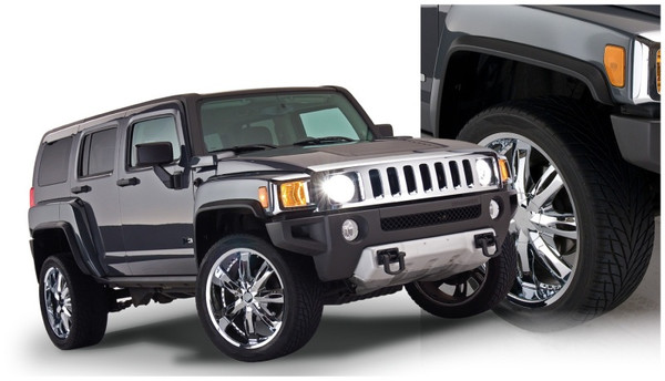Bushwacker 06-10 Hummer H3 OE Style Flares 4pc - Black - 150900-02