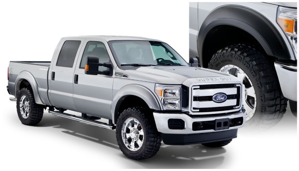 Bushwacker 11-16 Ford F-350 Super Duty Styleside Extend-A-Fender Style Flares 4pc - Black - 20932-02