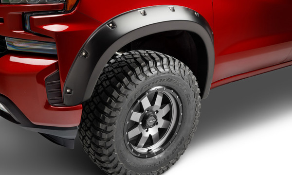 Bushwacker 22-23 Chevrolet Silverado 1500 (Ex. ZR2) Pocket Style Fender Flares 2pc Front - Black - 40173-02