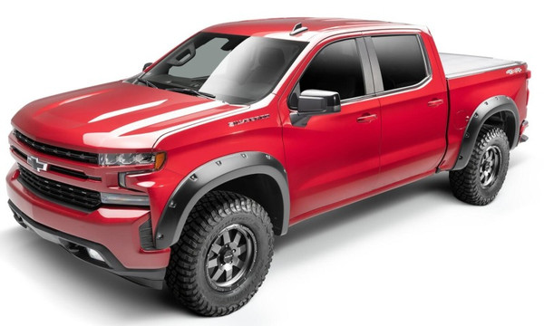 Bushwacker 19-23 Chevrolet Silverado 1500 (Excl. ZR2) Pocket Style Fender Flares 4pc - Smooth Black - 40992-02