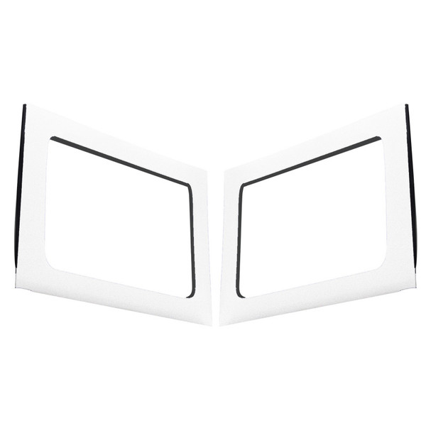 DEI 11-18 Jeep Wrangler JK 4-Door Boom Mat Rear Side Window Trim - 2 Piece - White - 50151