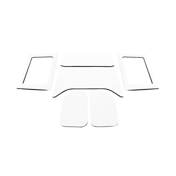 DEI 11-18 Jeep Wrangler JK 4-Door Boom Mat Complete Headliner Kit - 6 Piece - White - 50292