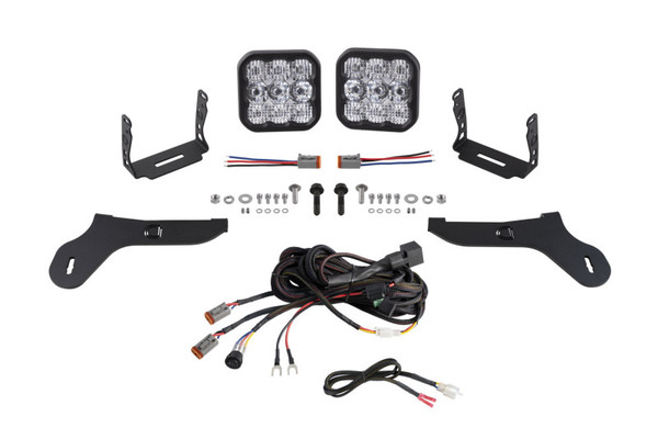 Diode Dynamics 17-20 Ford Raptor SS5 Bumper LED Pod Light Kit Sport - White Combo - DD7344
