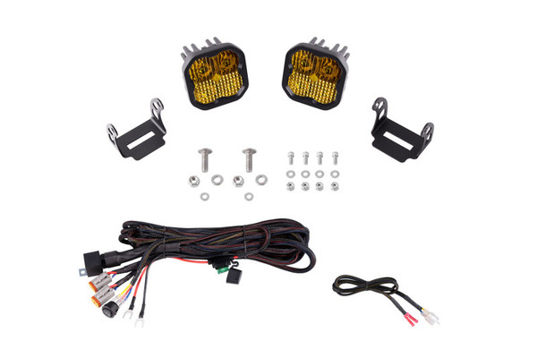 Diode Dynamics 21-22 Ford F-150 SS3 Stage Series Backlit Ditch Light Kit - Sport Yellow Combo - DD7370