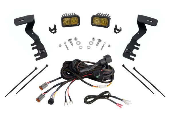 Diode Dynamics Stage Series 2in LED Ditch Light Kit for 2024+ Toyota Tacoma- Sport Yellow Combo - DD7935