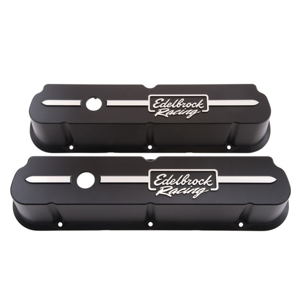 Edelbrock Valve Cover Racing Series Ford 289-302-351W CI V8 Tall Black - 41653