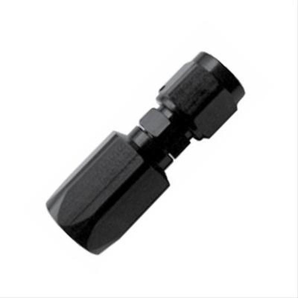 Fragola -6AN Straight Aluminum P/S Hose End - Black Only - 250107