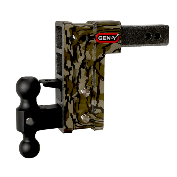Gen-Y Mega Duty 2.5in Shank 9in Drop 3K TW 21K Hitch w/GH-061 Dual-Ball/GH-062 Pintle - Mossy Oak - GH-624-MO