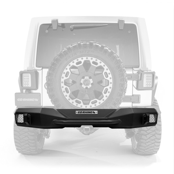 Go Rhino 07-18 Jeep Wrangler JK/JKU Rockline Rear Stubby Bumper - 371110T