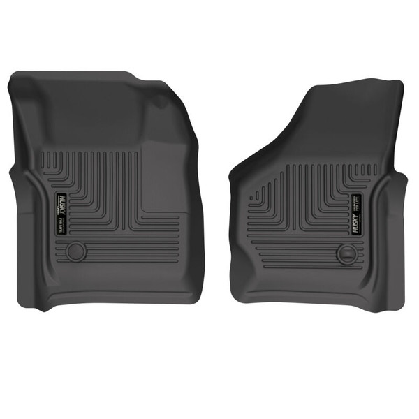 Husky Liners 99-07 Ford F-250 Super Duty Crew Cab WeatherBeater Front Floor Liners (Black) - 13481