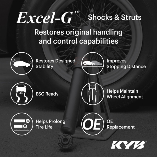 KYB Shocks & Struts Excel-G Rear TOYOTA MR2 1985-86 - 363046