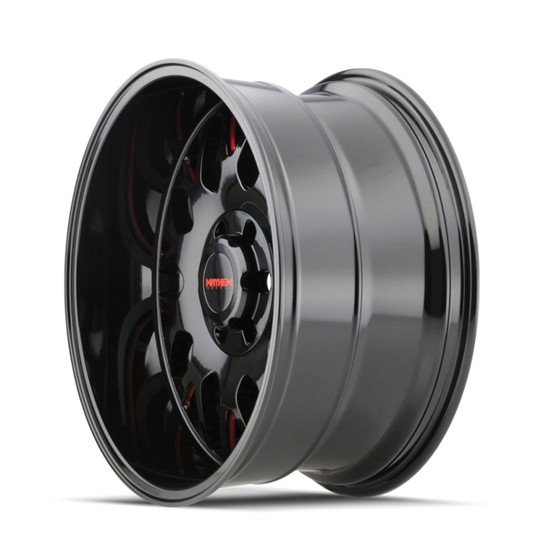 Mayhem 8110 Tripwire 20x9 / 8x165.1 BP / 18mm Offset / 130.8mm Hub Black w/ Prism Red Wheel - 8110-2981BTR18
