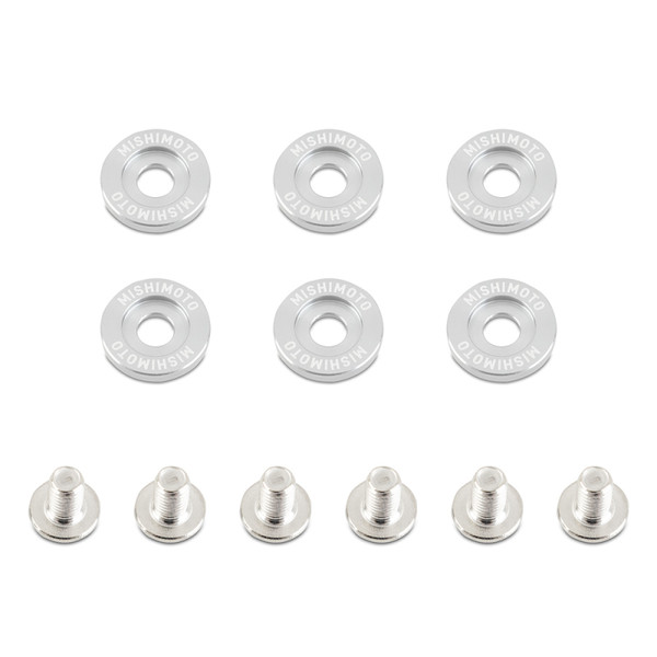 Mishimoto Small Fender Washer Kit (6pcs) - Silver - MMFW-SM-6SL