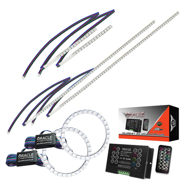 Oracle 16-18 Honda Pilot DRL Upgrade w/ Halo Kit - ColorSHIFT w/ 2.0 Controller - 1323-333