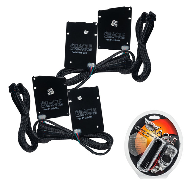 Oracle 19-21 Chevy Camaro LS/LT RGB+A Headlight DRL  Kit - ColorSHIFT w/ RF Controller - 1418-330