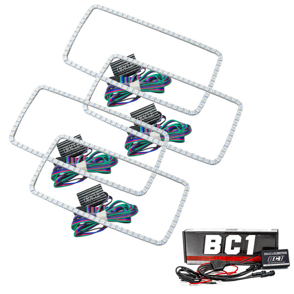 Oracle GMC Sierra 07-13 Halo Kit (New Square Ring Design) - ColorSHIFT w/ BC1 Cntrl - 2629-335