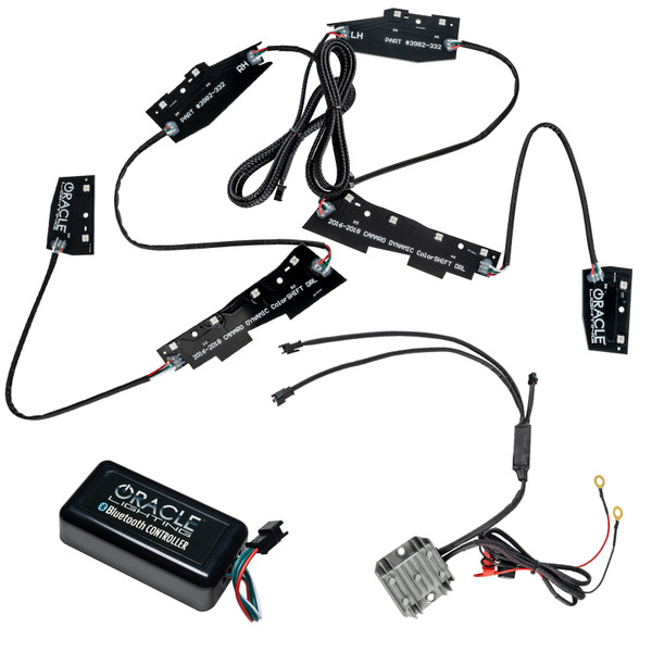 Oracle 16-18 Chevy Camaro Dynamic Headlight DRL Upgrade Kit - ColorSHIFT - Dynamic - 3982-332
