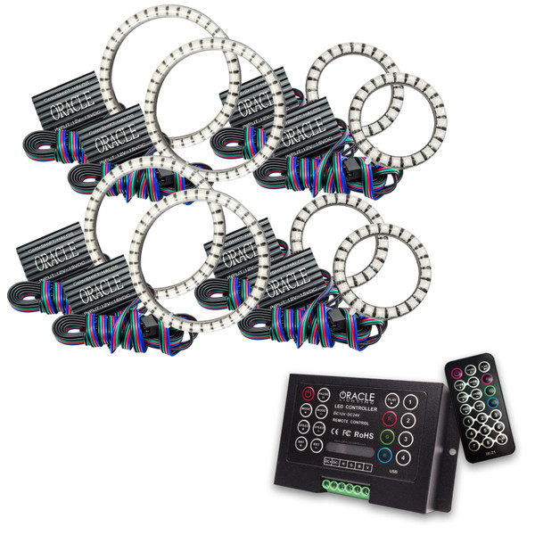 Oracle Vector Jeep Wrangler JK Grille Halo Kit - ColorSHIFT 2 - 5835-333