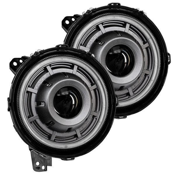 Oracle Jeep Wrangler JL Oculus Bi-LED Projector Headlights- Graphite Metallic - 5500K - 5839-504-PAU
