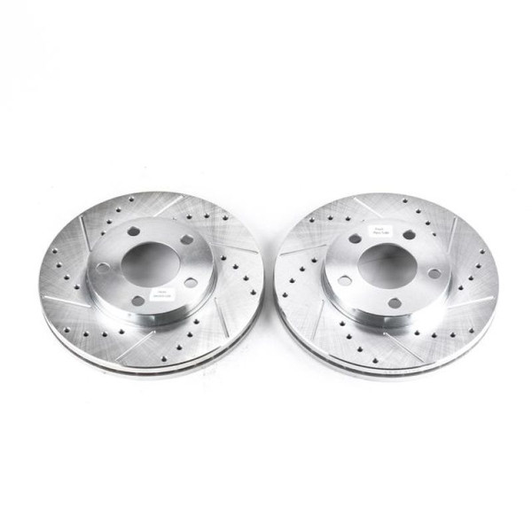 Power Stop 94-04 Ford Mustang Front Evolution Drilled & Slotted Rotors - Pair - AR8141XPR