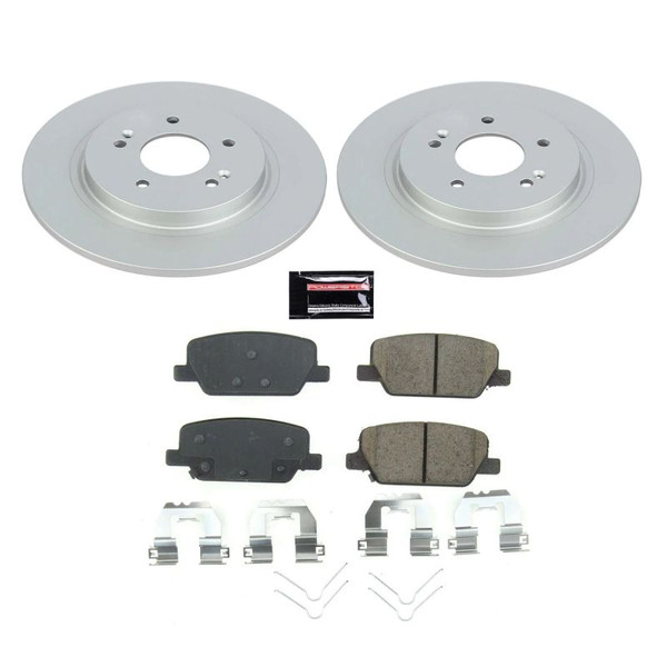 Power Stop 2019 Hyundai Santa Fe Rear Z17 Evolution Geomet Coated Brake Kit - CRK8310