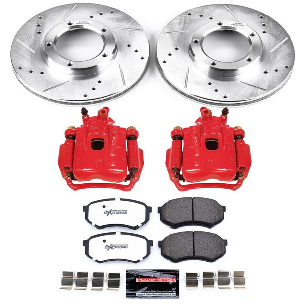 Power Stop 95-04 Toyota Tacoma Front Z36 Truck & Tow Brake Kit w/Calipers - KC1232-36