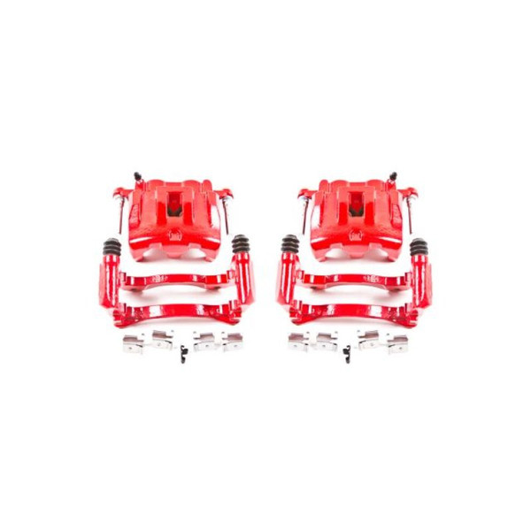 Power Stop 99-04 Jeep Grand Cherokee Front Red Calipers w/Brackets - Pair - S4826