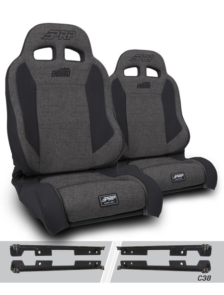 PRP Jeep Wrangler Enduro Elite Reclining Seat - Grey - A89010-C38-54