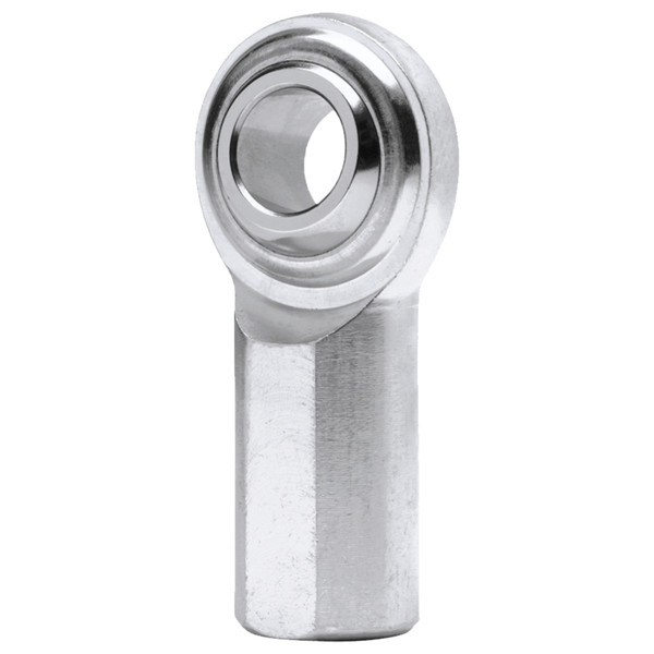 QA1 G Series 2-Pc Rod End - Female/Left Hand - 6mm Bore x M6x1.0 - Stainless Steel w/PTFE - MGFL6T