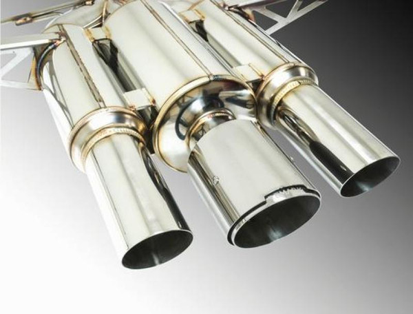 Remark Catback Exhaust 2017+ Honda Civic Type-R Spec III-Triple Tip Stainless Steel Tip Cover (Res) - RK-C3076H-01R
