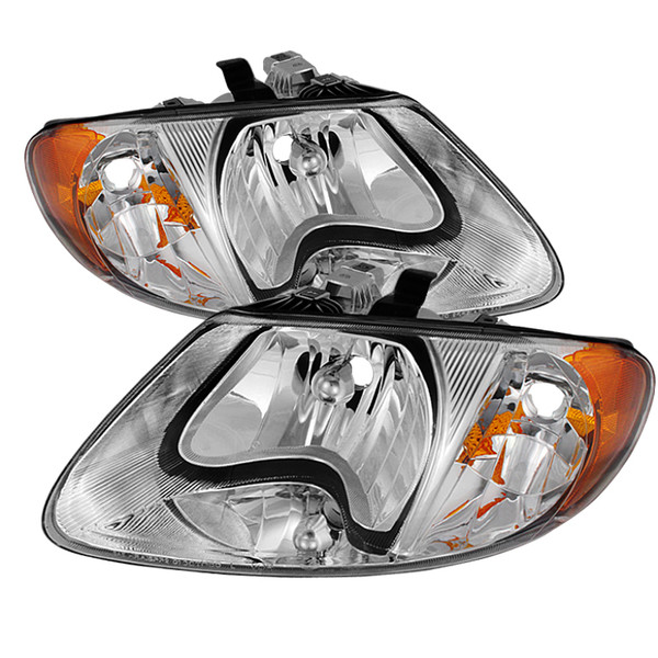 Xtune Chrysler Voyager & Grand Voyager 01-03 Crystal Headlights Chrome HD-JH-DCA01-AM-C - 9024894