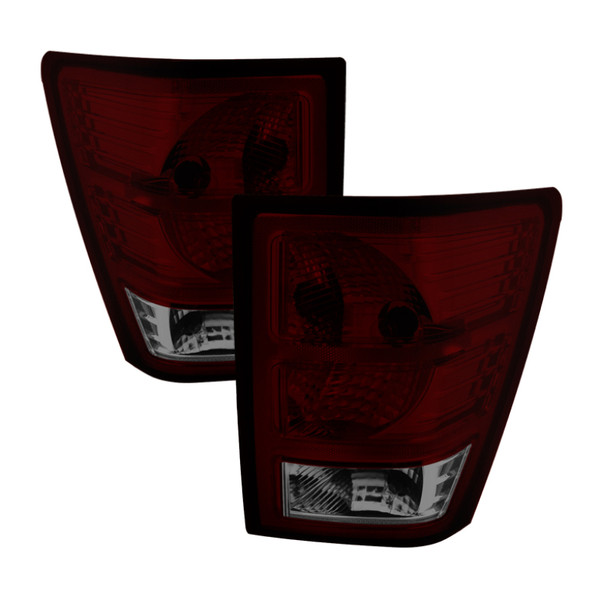 Xtune Jeep Grand Cherokee 07-10 OEM Style Tail Lights -Red Smoked ALT-JH-JGC07-OE-RSM - 9031281