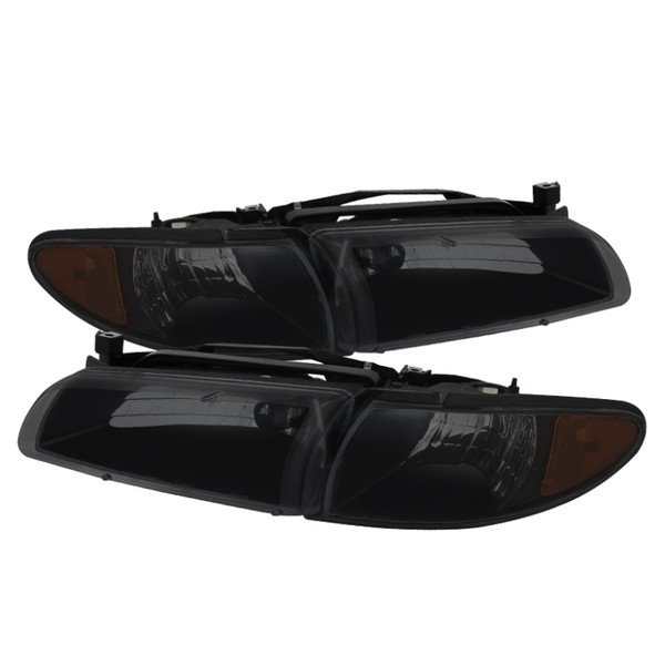 Xtune Pontiac Grand Prix 97-03 Crystal Headlights w/ Amber Corner Lights HD-JH-PGPRIX-SET-AM-BSM - 9034329