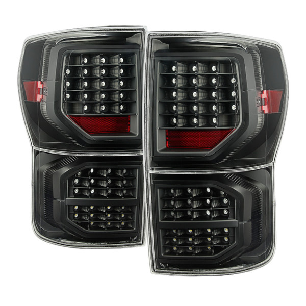 Xtune Toyota Tundra 07-13 LED Tail Lights Black ALT-JH-TTU07-LED-G2-BK - 9034466