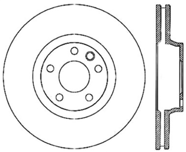StopTech Power Slot 07-15 Audi Q7 / 04-17 Porsche Cayenne Front Left Cryo Slotted Rotor - 126.33090CSL