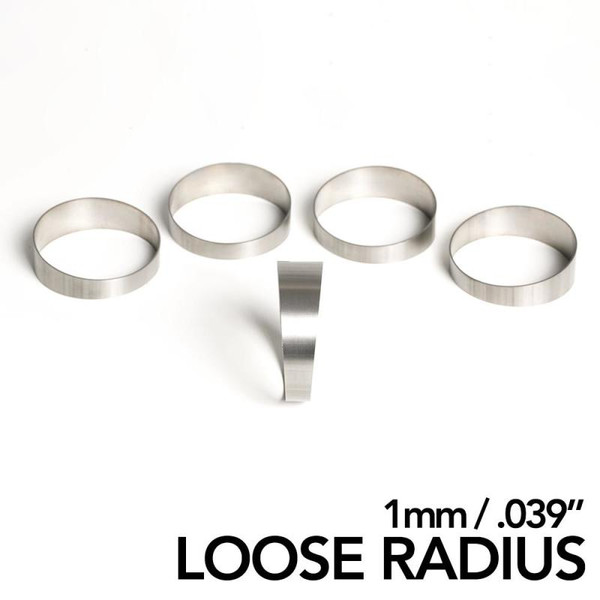 Ticon Industries 1.50in 45 Degree 2.2D/3.3in CLR Loose Radius 1mm Wall Titanium Pie Cuts - 5pk - 109-03801-0003