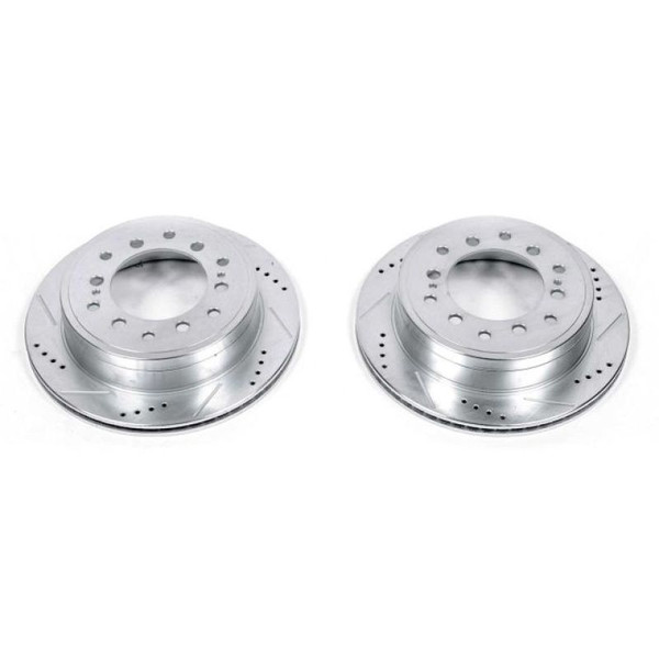 Power Stop 10-19 Lexus GX460 Rear Evolution Drilled & Slotted Rotors - Pair - JBR1396XPR Power Stop 10-19 Lexus GX460 Rear Evolution Drilled & Slotted Rotors - Pair - JBR1396XPR