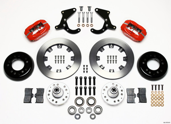 Wilwood Forged Dynalite Front Kit 12.19in Red 55-57 Chevy - 140-7676-R