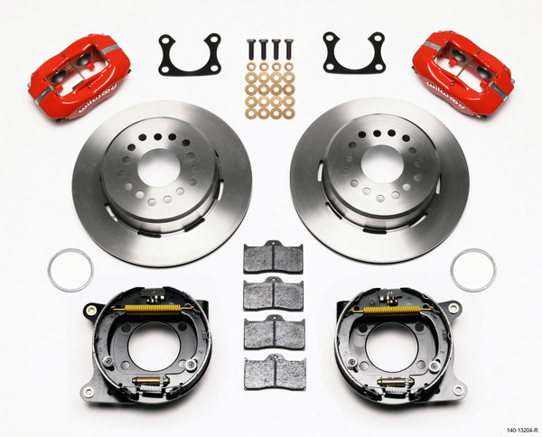 Wilwood Forged Dynalite P/S Park Brake Kit Red Big Ford 2.36in Offset - 140-7139-R
