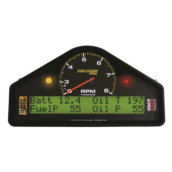Autometer Pro-Comp Race Dash 0-8k RPM/Speed/Oil Press & Temp/WaterTemp/Fuel Pressure/Battery Gauge - 6011