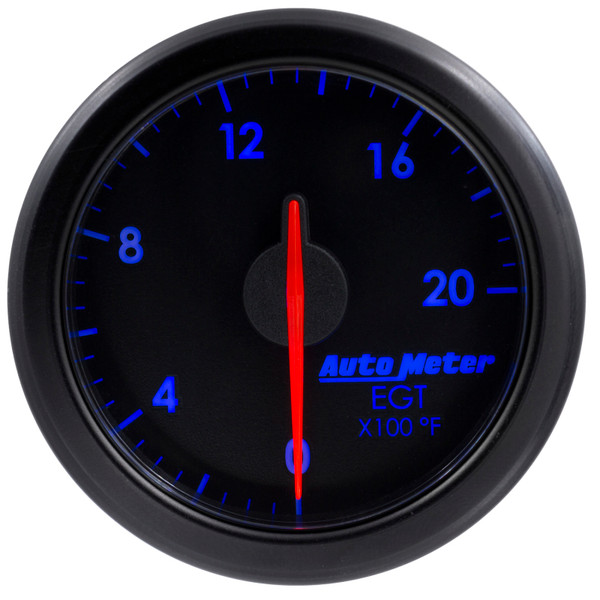 Autometer Airdrive 2-1/16in EGT Gauge 0-2000 Degrees F - Black - 9145-T