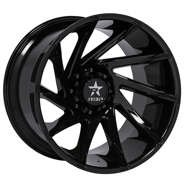 RBP 77R Spike 20x10 6x135 BP / 5 BS -12mm Offset 87mm CB (Hub Centric) Gloss Black Wheel - 77R-2010-63-12FB