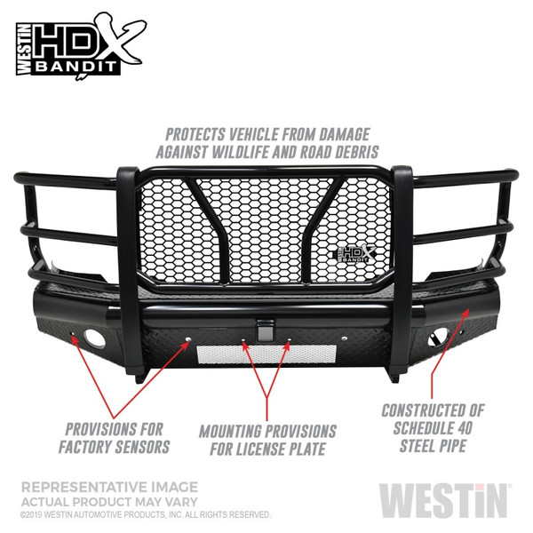 Westin/HDX Bandit 19-20 Chevrolet Silverado 1500 Front Bumper - Black - 58-31135