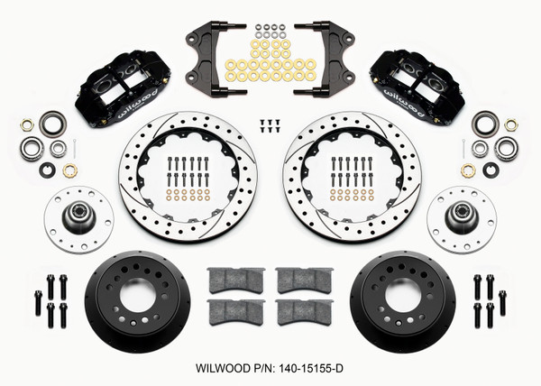 Wilwood Narrow Superlite 6R Front Hub Kit 12.88in Drilled WWE ProSpindle (5x4.75in 5x5.00in Hub) - 140-15155-D
