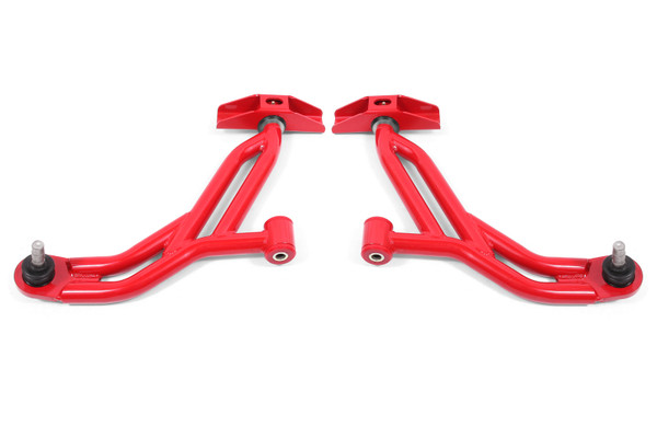 BMR Suspension 05-14 Ford Mustang Lower A-Arms - Red - Non-Adjustable - AA750R