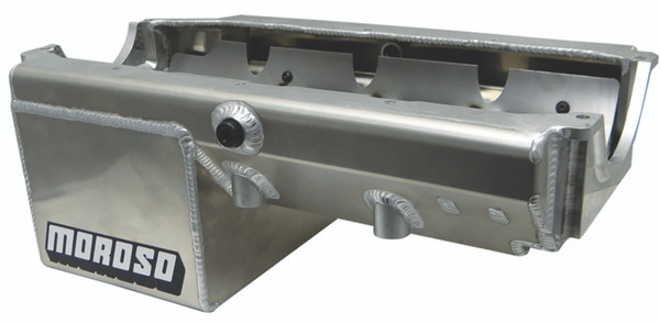 Moroso Pre-85 Chevrolet Small Block/Dart (w/Double Power Kick Outs) Wet Sump 8qt 8.25in Alum Oil Pan - 21234