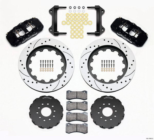 Wilwood AERO6 Front Hat Kit 15.00 Drilled 97-04 Corvette C5/Z06 05-13 C6 - 140-13903-D